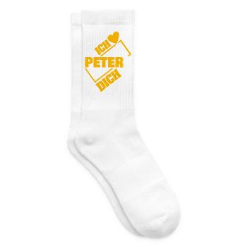 Peter als Liebe - Tennissocken - Weiß - Rechts