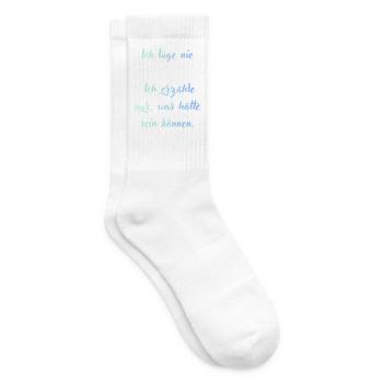 Ich lüge nie, nur Möglichkeiten - Tennissocken - Weiß - Rechts