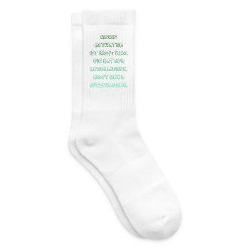 Motivation Graffiti: Bleib dran - Tennissocken - Weiß - Rechts