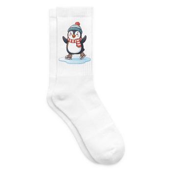 Eistanz-Pinguin-Charme - Tennissocken - Weiß - Rechts
