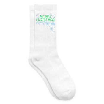 Frohe Weihnachten - Tennissocken - Weiß - Rechts