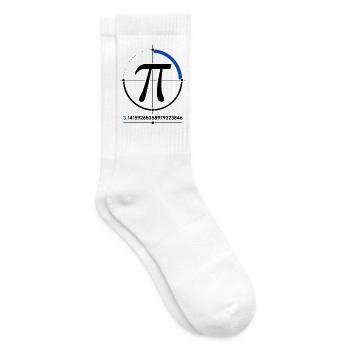Pi Kreis Geometrie Symbol - Tennissocken - Weiß - Rechts