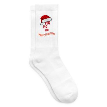 Frohe Weihnachten - Tennissocken - Weiß - Rechts