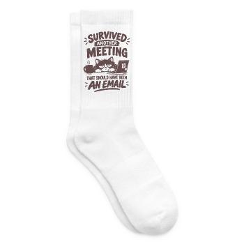 Überlebtes Meeting – hätte eine Email sein sollen - Tennissocken - Weiß - Rechts