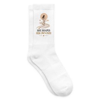 Sie formt ihren eigenen Weg - Tennissocken - Weiß - Rechts