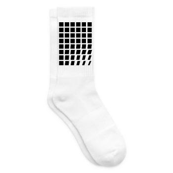 Geometrische Quadrate-Muster - Tennissocken - Weiß - Rechts