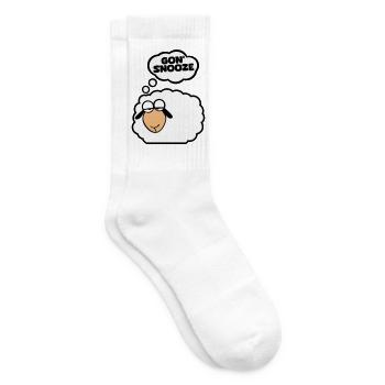 Schlafschaf englisch - Tennissocken - Weiß - Rechts