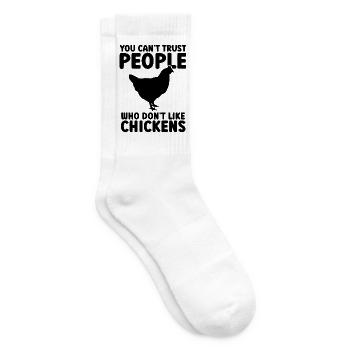 Huhn Humor Sarkasmus - Tennissocken - Weiß - Rechts