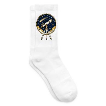Teleskop Sternenhimmel Komet Astronomie Vektor Shi - Tennissocken - Weiß - Rechts
