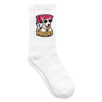 Bullterrier - Tennissocken - Weiß - Rechts