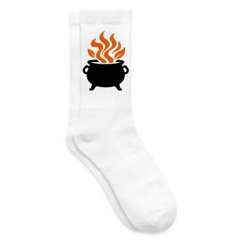 Hexenkessel Zaubertrank Logo - Tennissocken - Weiß - Rechts