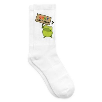 Bunter Demo-Frosch - Tennissocken - Weiß - Rechts