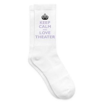 Keep Calm & Love Theater - Tennissocken - Weiß - Rechts