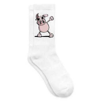Cool Dab Dance Wutz - Dabbing Pig - Trend - Tennis socks - white - Right