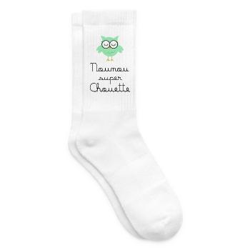 Nounou super chouette - Chaussettes de tennis - blanc - Droite