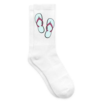 flip flops sommer beach strand party - Tennissocken - Weiß - Rechts
