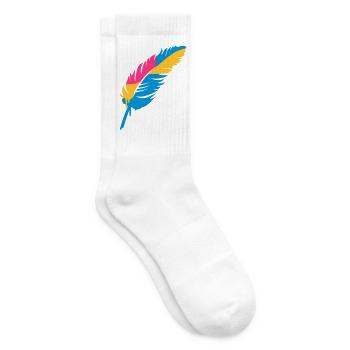 A colorful feather - Tennis socks - white - Right