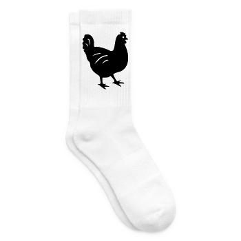 chicken - Tennis socks - white - Right