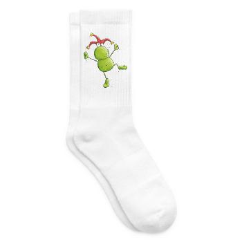 Karneval Frosch - Tennissocken - Weiß - Rechts