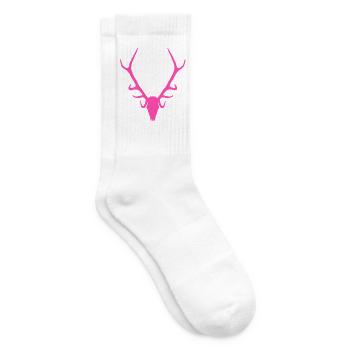 Jägerin Hirschgeweih Rosa Jagd Geschenk - Tennissocken - Weiß - Rechts