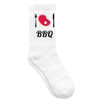 BBQ - Barbecue - Grill - Tennissocken - Weiß - Rechts