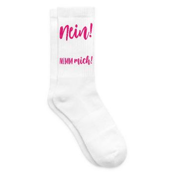 Nein Er hat dich nicht verdient Nimm mich - Tennissocken - Weiß - Rechts