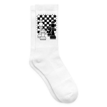 Schach2 - Tennissocken - Weiß - Rechts