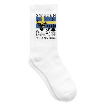 Camping in Schweden - Tennissocken - Weiß - Rechts
