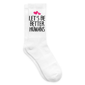 Mensch Menschen Erde Spruch - Tennissocken - Weiß - Rechts