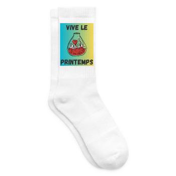 JE PEUX PAS,JARDINAGE,RETRAITE,PRINTEMPS,JARDIN - Chaussettes de tennis - blanc - Droite