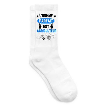 Homme Parfait Agriculteur - Chaussettes de tennis - blanc - Droite