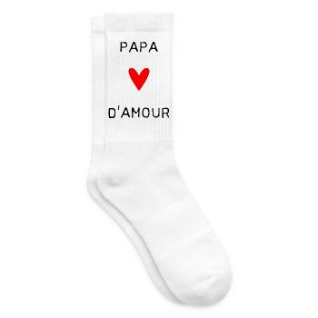 DAD. FATHER'S DAY. HAPPY FATHER'S DAY. HAPPY BIRTHDAY. - Tennis socks - white - Right