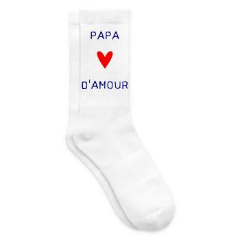 PAPA. FÊTE DES PÈRES. BONNE FÊTE PAPA. BONNE FÊTE. - Chaussettes de tennis - blanc - Droite