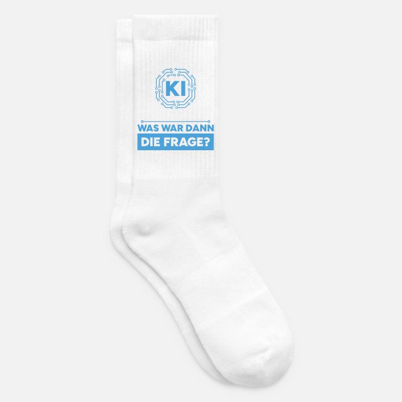 Künstliche Intelligenz Frage Antwort Spruch - Tennissocken - Weiß