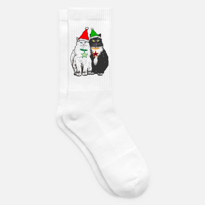 DIE WEIHNACHTSKATZEN - Tennissocken - Weiß