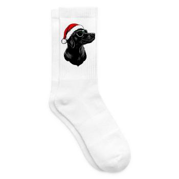 Chiens Noël / Père Noël Chien - Chaussettes de tennis - blanc - Droite