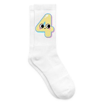 Four Kawaii Smiling - Tennis socks - white - Right