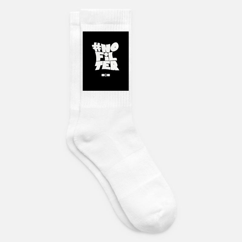No Filter – Graphisme Urbain - Chaussettes de tennis - blanc