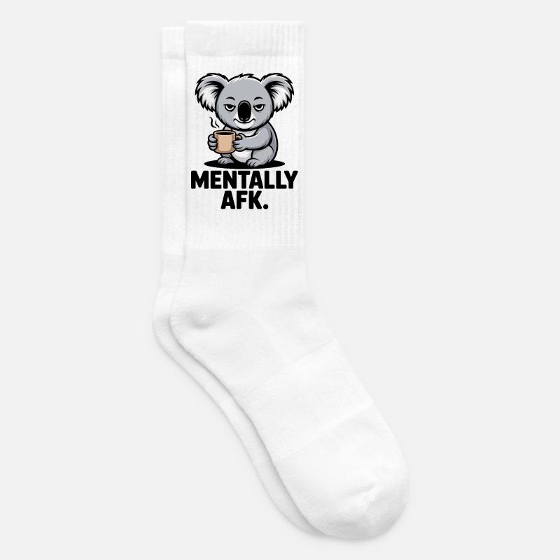 Koala AFK Kaffee - Tennissocken - Weiß