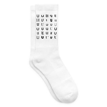 Typografie U Monogramm Buchstabenmosaikdesign. - Tennissocken - Weiß - Rechts