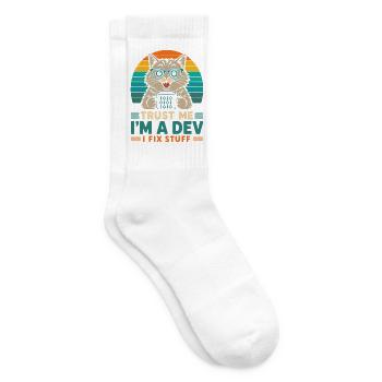Croyez-moi, je suis développeur – programmeur chat - Chaussettes de tennis - blanc - Droite