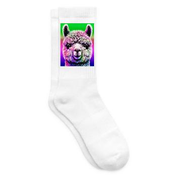 Alpaka - Tennissocken - Weiß - Rechts