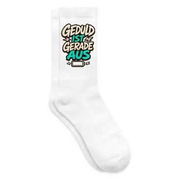 GEDULD IST GERADE AUS - Tennissocken - Weiß - Rechts