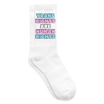 Trans-Rechte sind Menschenrechte - Tennissocken - Weiß - Rechts