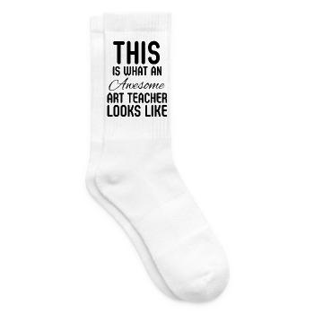 Kunstlehrerin Künstler Kreatives Geschenk - Tennissocken - Weiß - Rechts