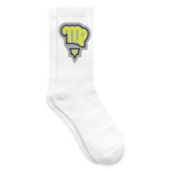 Zodiac Tribal Virgo and Earth - Tennis socks - white - Right