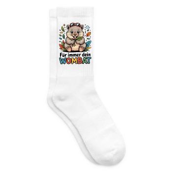 Wombat mit Blättern - Tennissocken - Weiß - Rechts