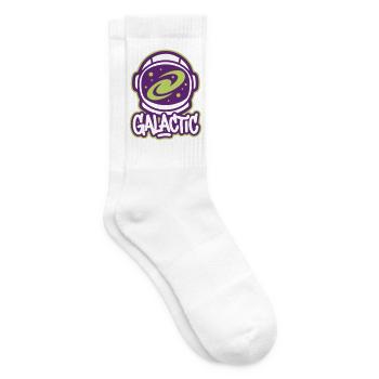 Galactic Astronaut Logo - Tennis socks - white - Right