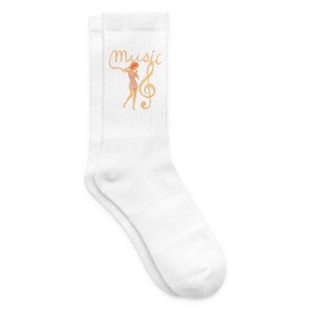 Tänzer mit Violinschlüssel - Tennissocken - Weiß - Rechts
