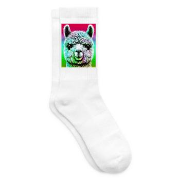 Alpaka - Tennissocken - Weiß - Rechts